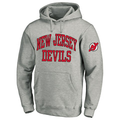 NHL New Jersey Devils Fanatics Big & Tall Fleece Pullover Hoodie - Heather Gray