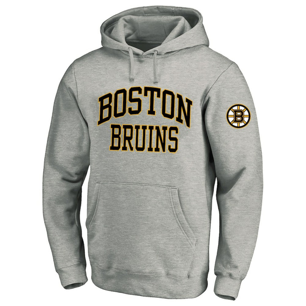 NHL Boston Bruins Fanatics Big & Tall Fleece Pullover Hoodie - Heather Gray