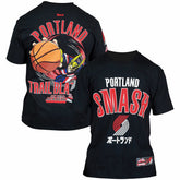 Portland Trail Blazers Hyperfly Unisex NBA x My Hero Academia All Might Smash T-Shirt Black