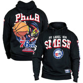 Philadelphia 76ers Hyperfly Unisex NBA x My Hero Academia All Might Smash Pullover Hoodie Black