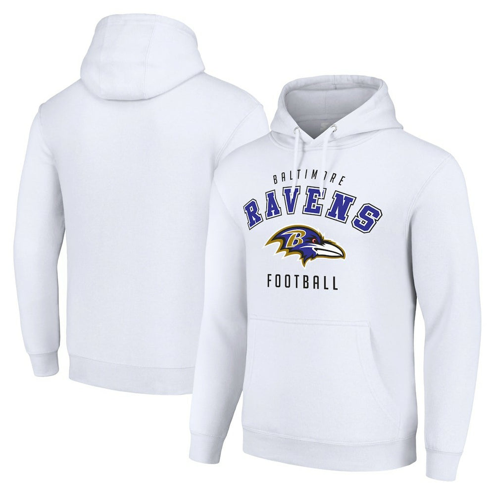 Baltimore Ravens Starter Unisex Logo Pullover Hoodie White