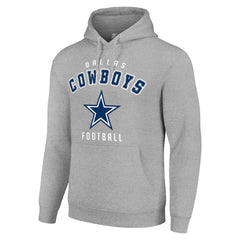 Dallas Cowboys Starter Unisex Logo Pullover Hoodie Heather Gray
