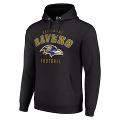 Baltimore Ravens Starter Unisex Logo Pullover Hoodie Black