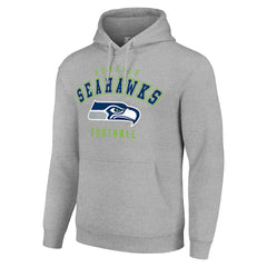 Seattle Seahawks Starter Unisex Logo Pullover Hoodie Heather Gray