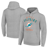 Miami Dolphins Starter Unisex Logo Pullover Hoodie Heather Gray