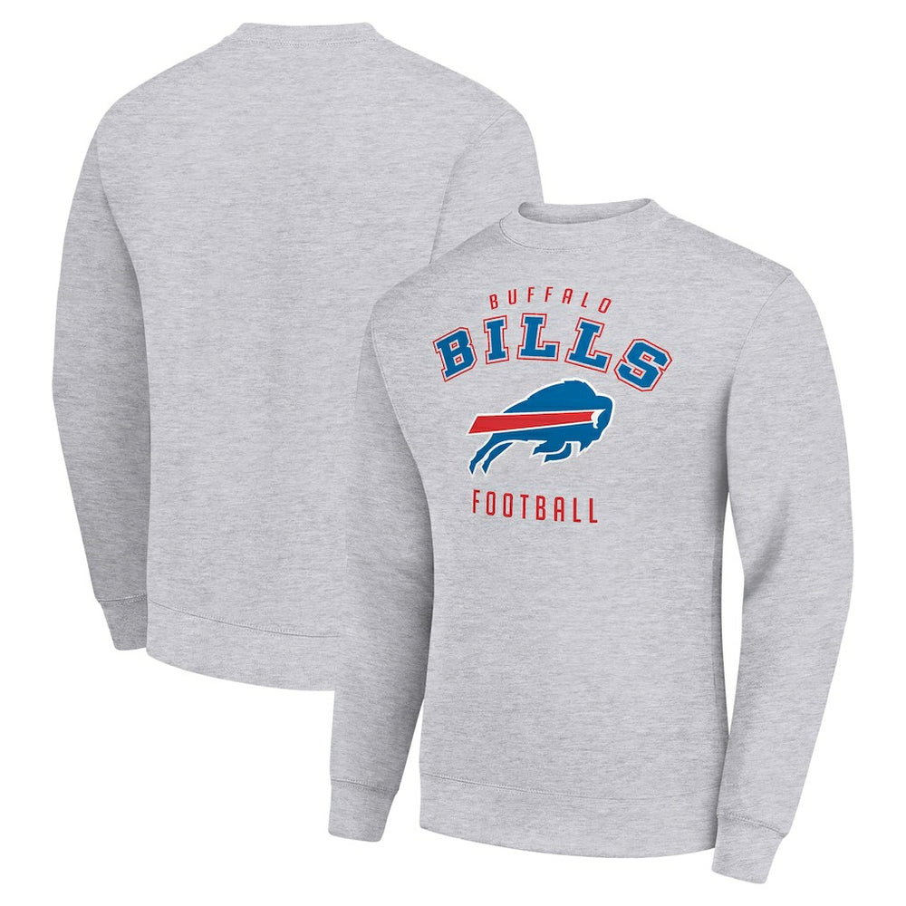 Buffalo Bills Starter Team Logo Pullover Sweatshirt Heather Gray