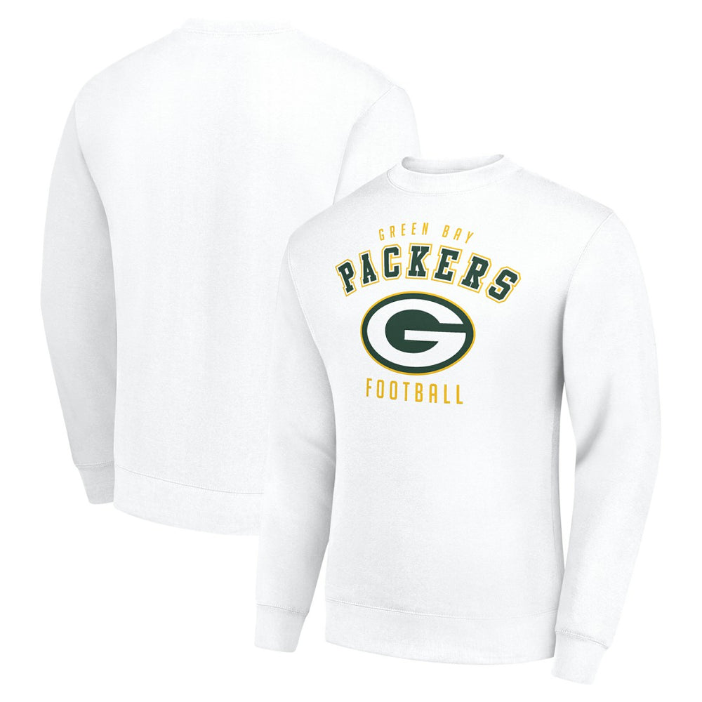 Green Bay Packers Starter Team Logo Pullover Sweatshirt White