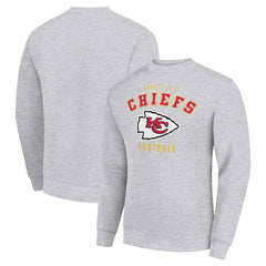 Kansas City Chiefs Starter Team Logo Pullover Sweatshirt Heather Gray