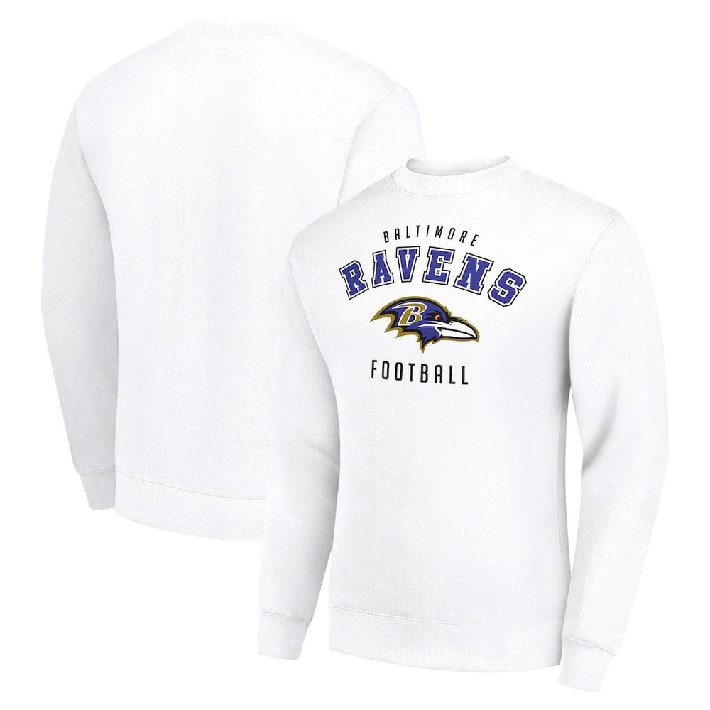 Baltimore Ravens Starter Team Logo Pullover Sweatshirt White