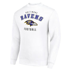 Baltimore Ravens Starter Team Logo Pullover Sweatshirt White