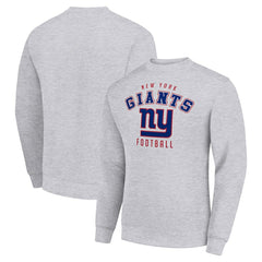 New York Giants Starter Team Logo Pullover Sweatshirt Heather Gray