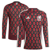 Mexico National Team 2024 Home Replica Long Sleeve Jersey Burgundy