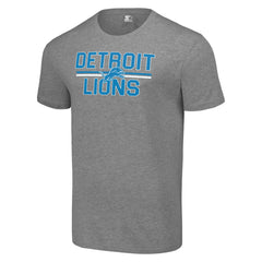 Detroit Lions Starter Team Mesh Print Graphic T-Shirt Heather Gray