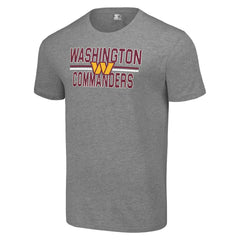 Washington Commanders Starter Team Mesh Print Graphic T-Shirt Heather Gray