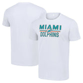 Miami Dolphins Starter Team Mesh Print Graphic T-Shirt White