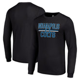 Indianapolis Colts Starter Team Mesh Print Graphic Long Sleeve T-Shirt Black