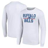 Buffalo Bills Starter Team Mesh Print Graphic Long Sleeve T-Shirt White