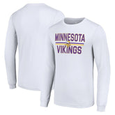 Minnesota Vikings Starter Team Mesh Print Graphic Long Sleeve T-Shirt White