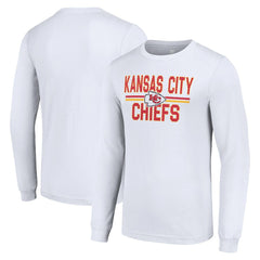 Kansas City Chiefs Starter Team Mesh Print Graphic Long Sleeve T-Shirt White
