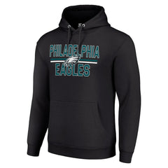 Philadelphia Eagles Starter Unisex Team Mesh Print Graphic Tri-Blend Pullover Hoodie Black