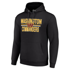 Washington Commanders Starter Unisex Team Mesh Print Graphic Tri-Blend Pullover Hoodie Black
