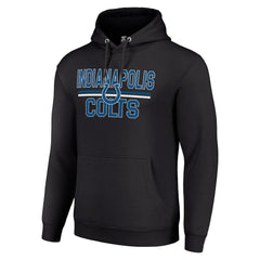 Indianapolis Colts Starter Unisex Team Mesh Print Graphic Tri-Blend Pullover Hoodie Black