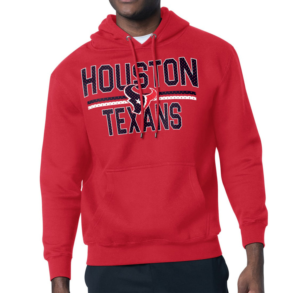 Houston Texans Starter Unisex Team Mesh Print Graphic Tri-Blend Pullover Hoodie Red