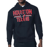 Houston Texans Starter Unisex Team Mesh Print Graphic Tri-Blend Pullover Hoodie Navy