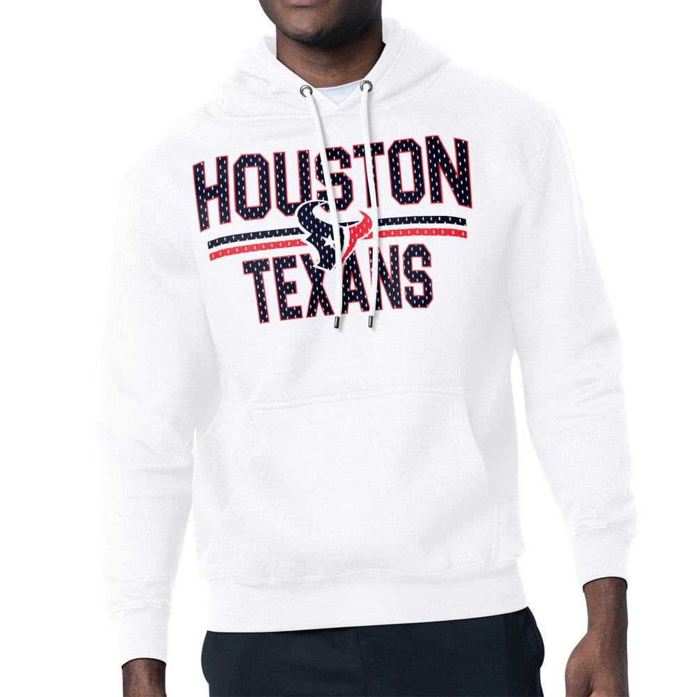 Houston Texans Starter Unisex Team Mesh Print Graphic Tri-Blend Pullover Hoodie White