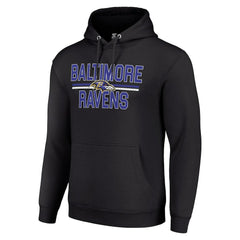Baltimore Ravens Starter Unisex Team Mesh Print Graphic Tri-Blend Pullover Hoodie Black