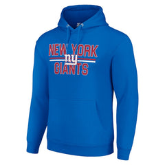 New York Giants Starter Unisex Team Mesh Print Graphic Tri-Blend Pullover Hoodie Royal