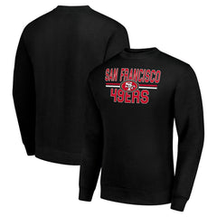 San Francisco 49ers Starter Team Mesh Print Graphic Pullover Sweatshirt Black
