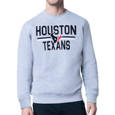 Houston Texans Starter Team Mesh Print Graphic Pullover Sweatshirt Heather Gray