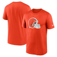 Cleveland Browns Legend Logo Helmet Performance T-Shirt Orange