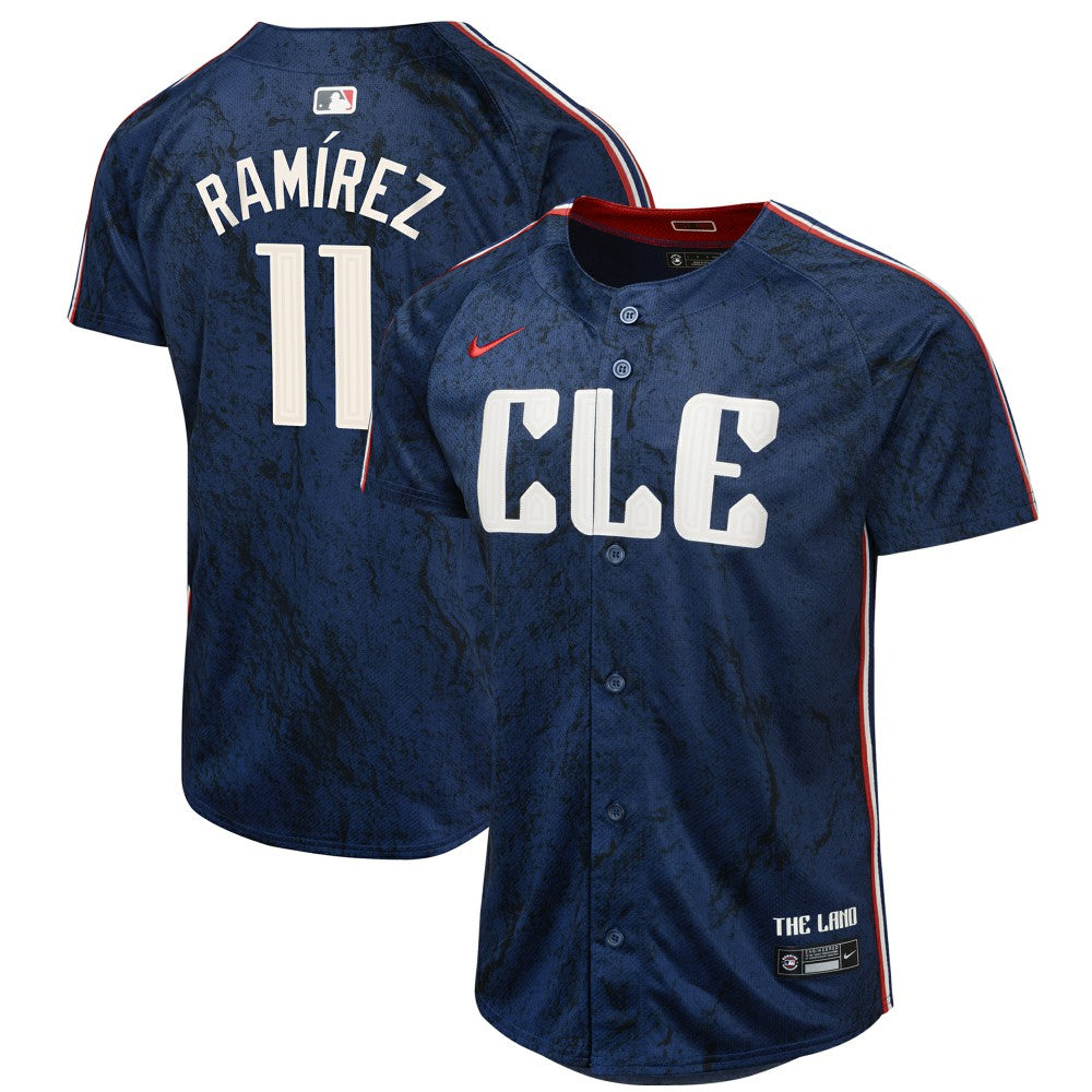 MLB Jose Ramirez Cleveland Guardians Nike Youth 2024 City Connect Limited Jersey - Navy
