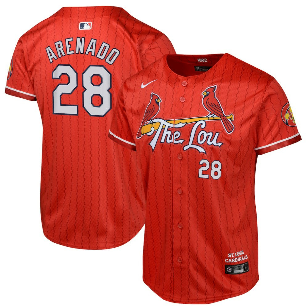 MLB Nolan Arenado St. Louis Cardinals Nike Youth 2024 City Connect Limited Player Jersey - Red