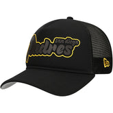 San Diego Padres New Era Retro Bold A-Frame Trucker 9FORTY Adjustable Hat - Black Hats