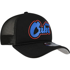 Chicago Cubs New Era Retro Bold A-Frame Trucker 9FORTY Adjustable Hat - Black Hats