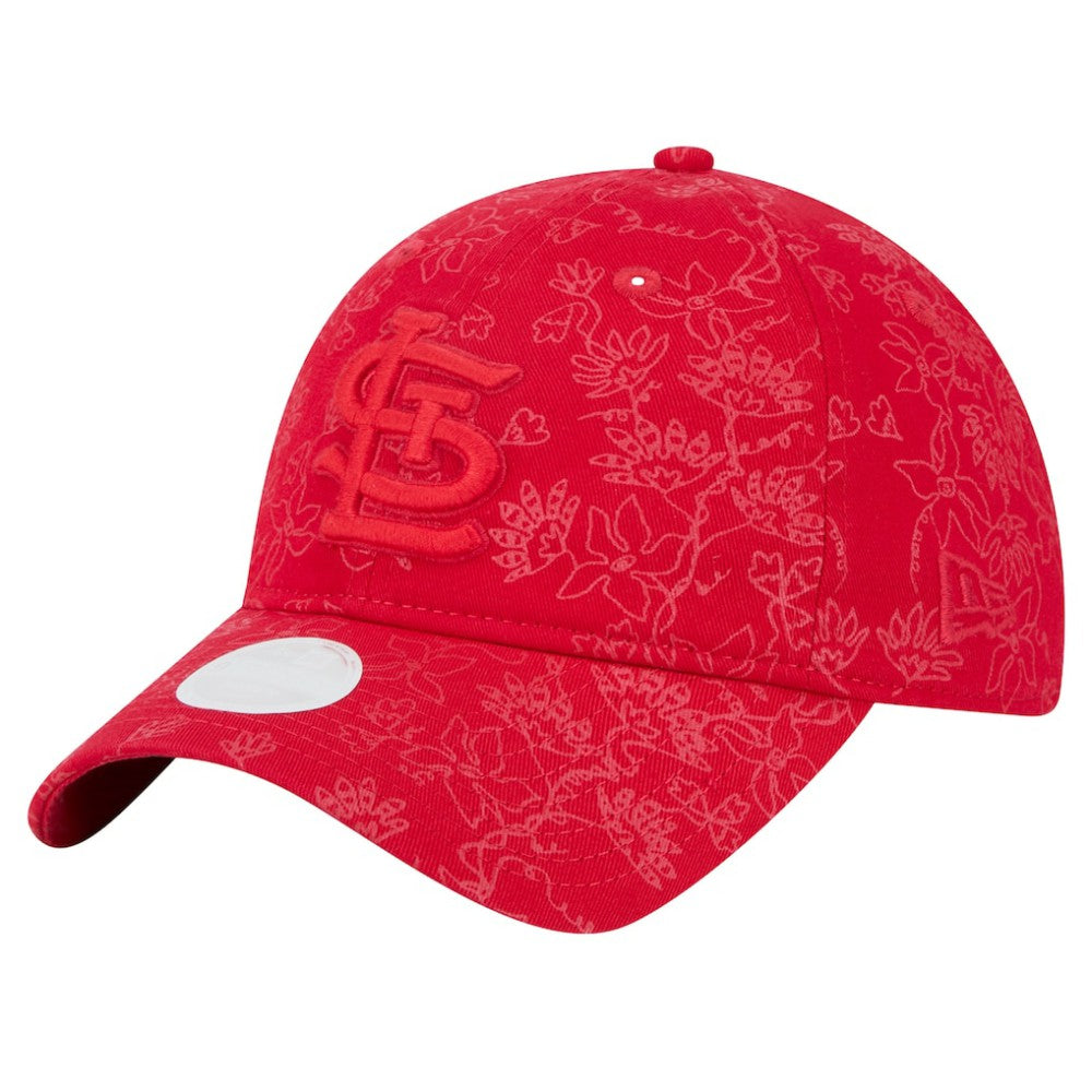 St. Louis Cardinals New Era Women's Tonal Floral 9TWENTY Adjustable Hat - Red Hats