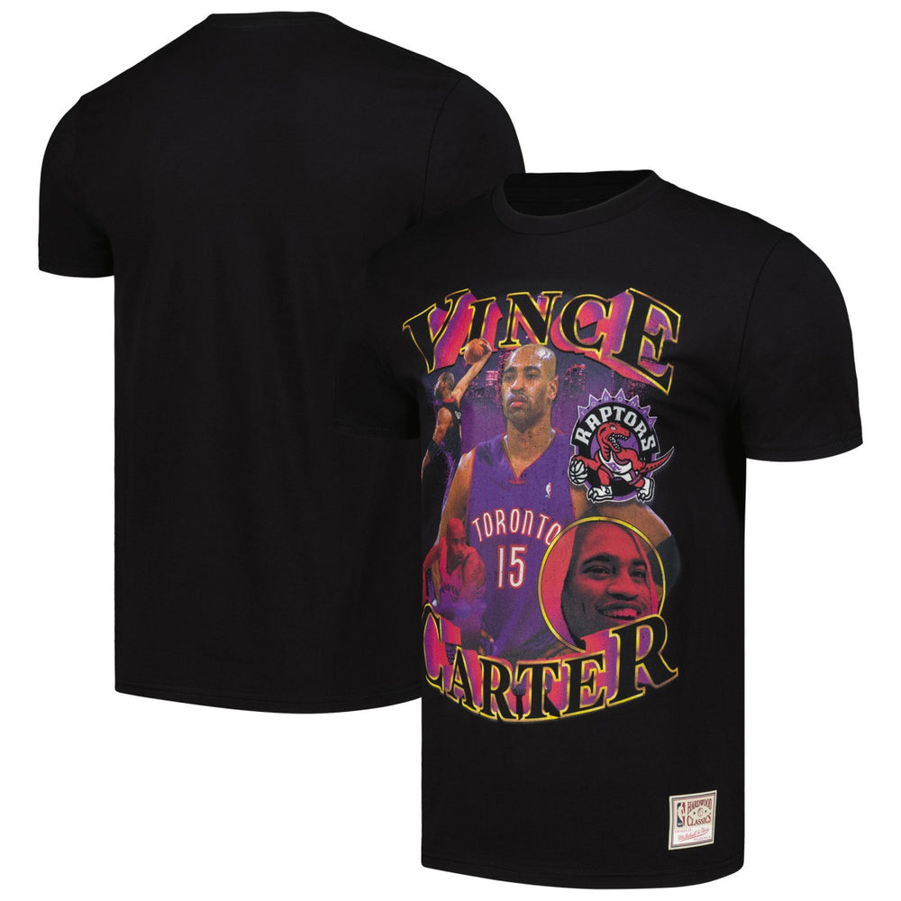 Vince Carter Toronto Raptors Hardwood Classics Collage T-Shirt Black