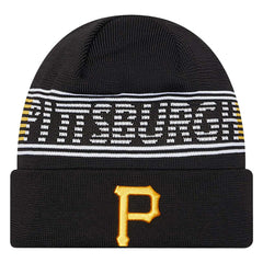 Pittsburgh Pirates New Era Authentic Collection Cuffed Knit Hat - Black Hats