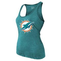 Tyreek Hill Miami Dolphins Majestic Threads Women's Name & Number Tri-Blend Tank Top Aqua
