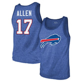 Josh Allen Buffalo Bills Majestic Threads Tri-Blend Player Name & Number Tank Top Royal