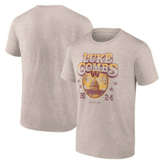Luke Combs x Washington Commanders Growin' Up and Gettin' Old Tour T-Shirt Tan