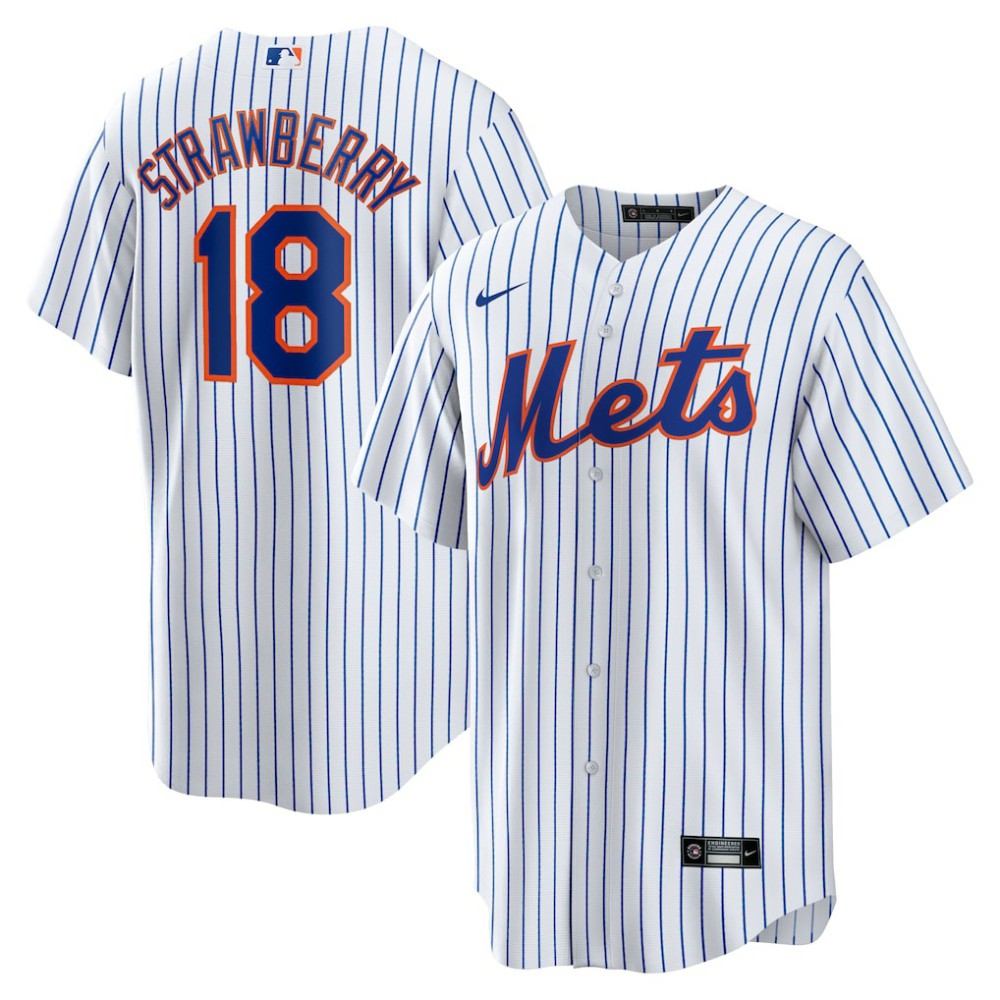 MLB Darryl Strawberry New York Mets Nike Home Replica Retired Player Jersey - White