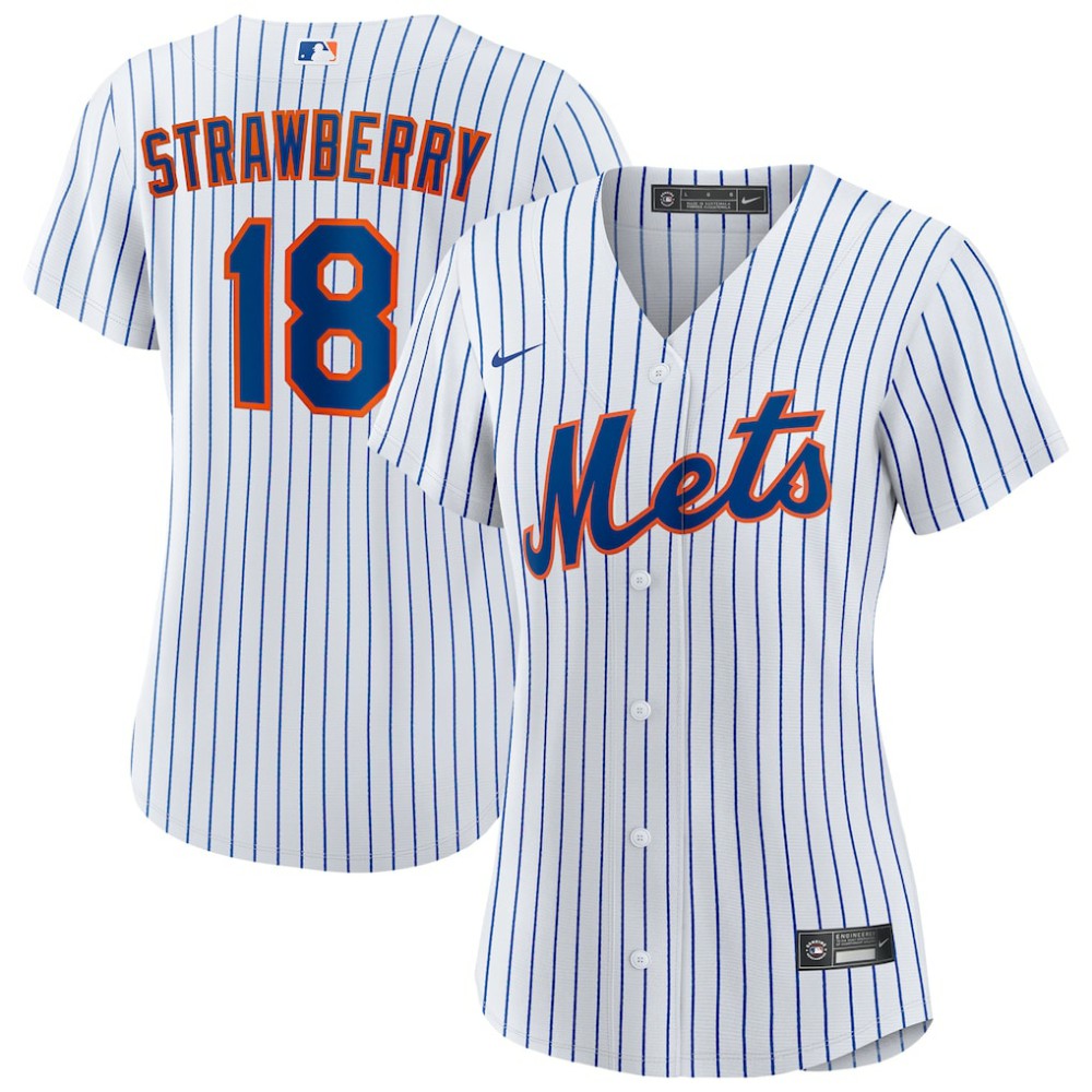 MLB Darryl Strawberry New York Mets Nike Women's Home Replica Player Jersey - White