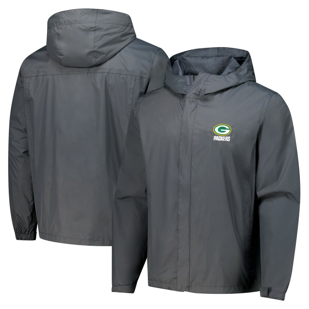 Green Bay Packers Dunbrooke Tropic Waterproof Packable Full-Zip Hoodie Jacket Graphite