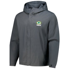 Green Bay Packers Dunbrooke Tropic Waterproof Packable Full-Zip Hoodie Jacket Graphite