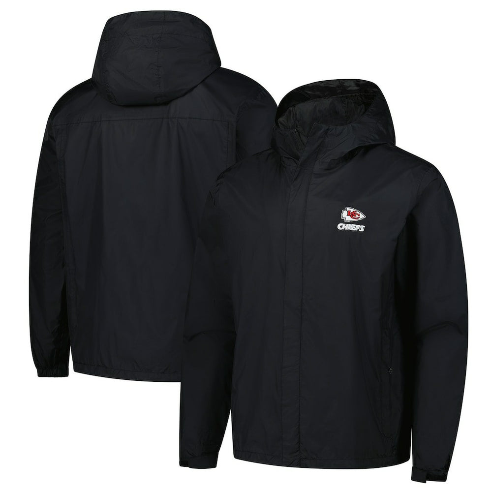 Kansas City Chiefs Dunbrooke Tropic Waterproof Packable Full-Zip Hoodie Jacket Black