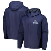 Tennessee Titans Dunbrooke Tropic Waterproof Packable Full-Zip Hoodie Jacket Navy